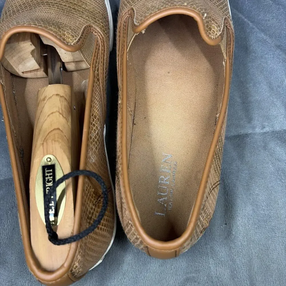 Ralph Lauren Womens Janis Woven Slip On - Size 10